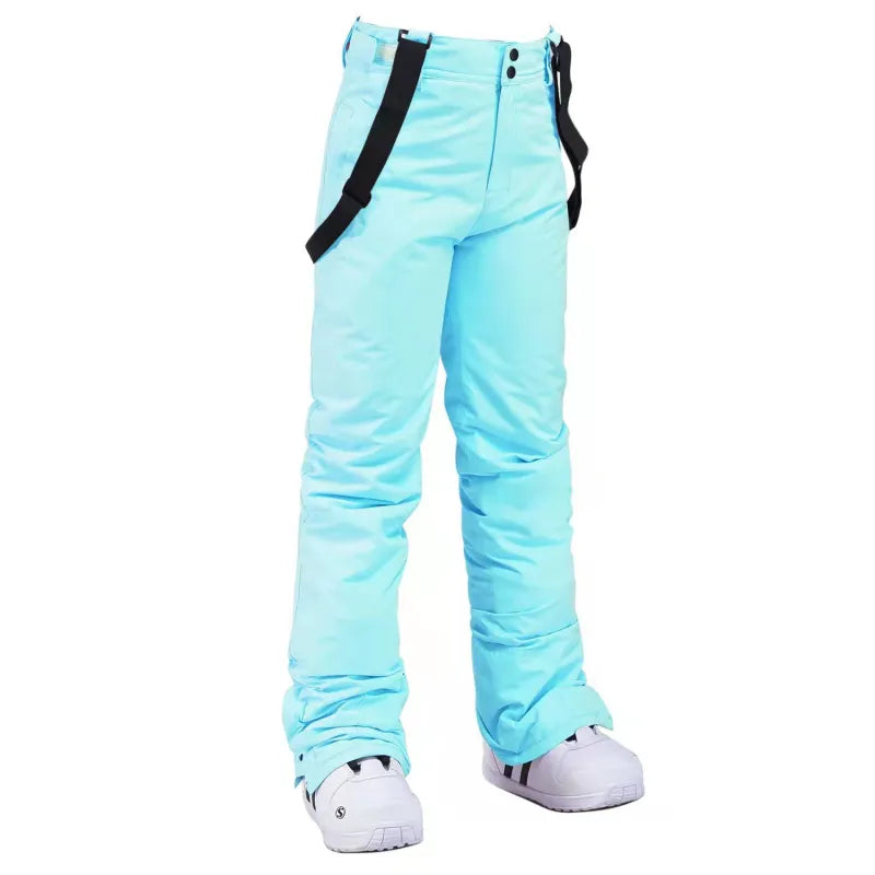 Windproof Waterproof Ski Pants with Detachable Elastic Waist