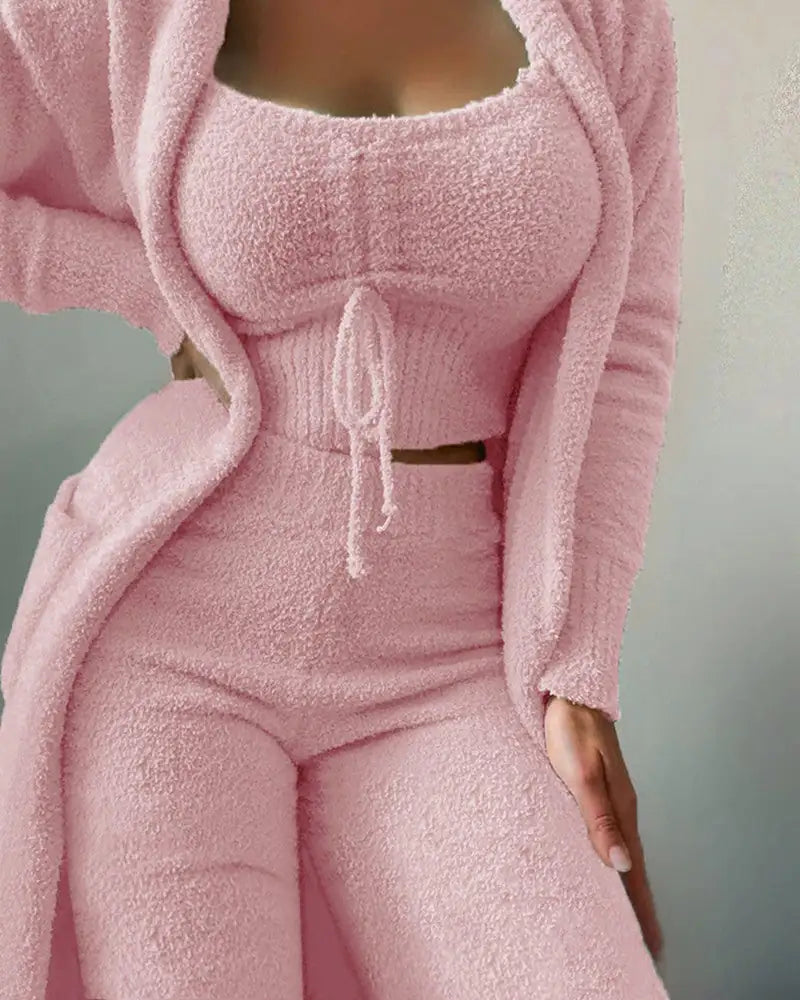 Sabrina 3-Piece Fluffy Fleece Set